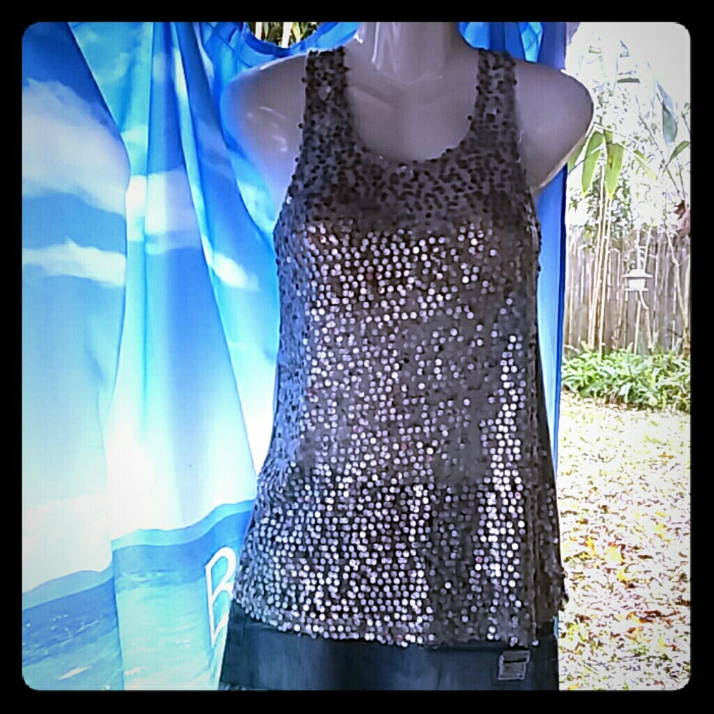 🛎SALE: Almost Famous Racerback Sheer front SzL